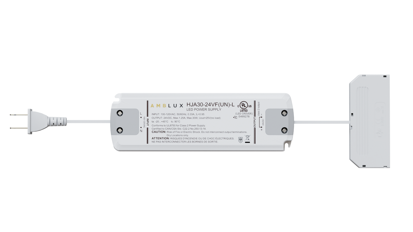 Ultra-thin, fixed-intensity 24V LED power supply