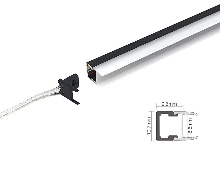 Glass Shelf Surface mounted Rigid Free cut linear series