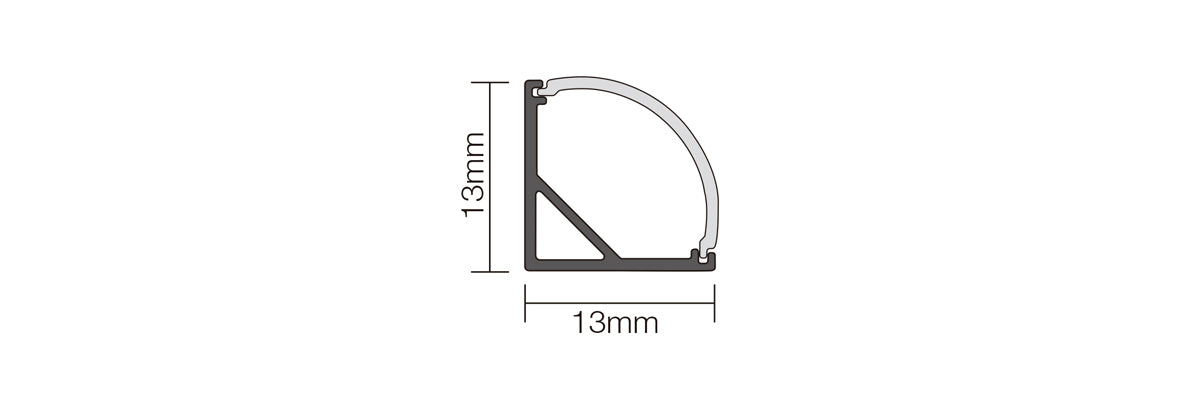 45 deg surface mounted Rigid Free cut linear