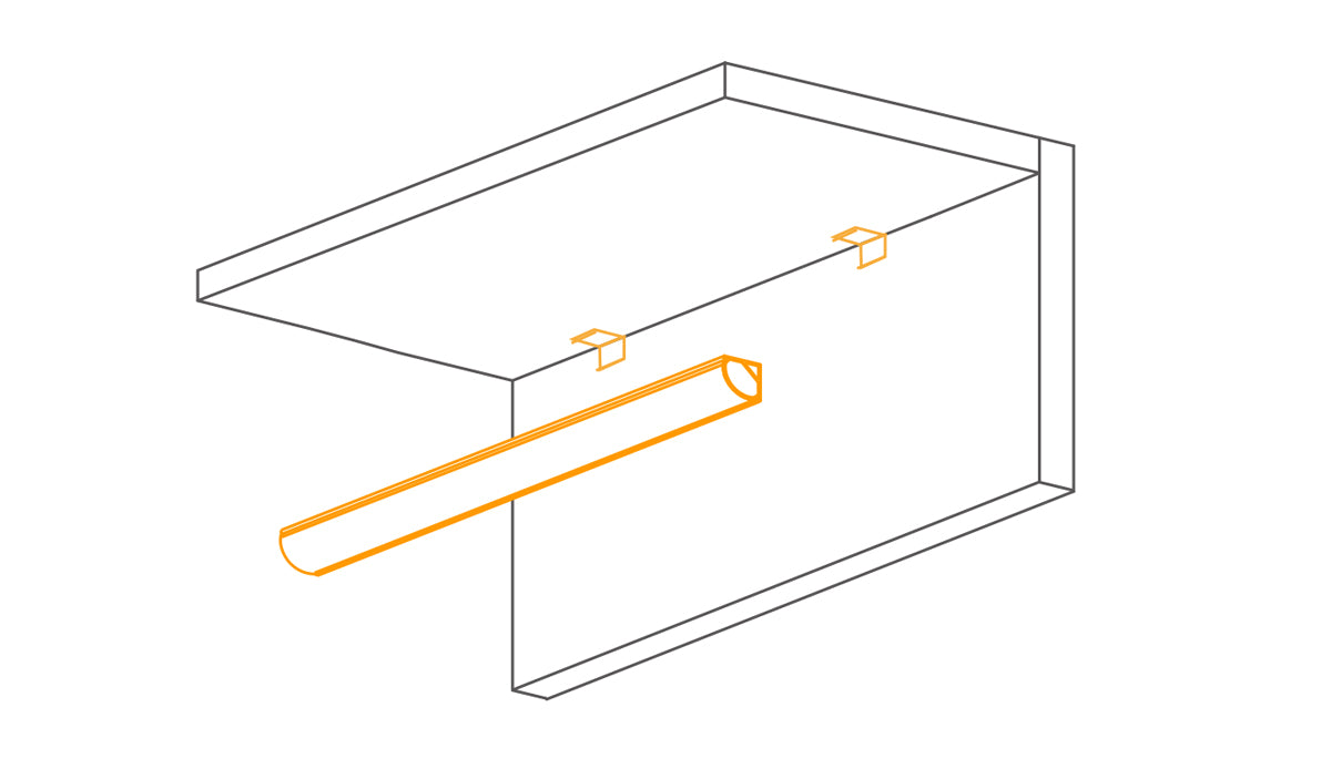 45 deg surface mounted Rigid Free cut linear