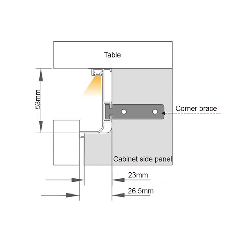 Base Cabinet Handle-free Free cut linear series